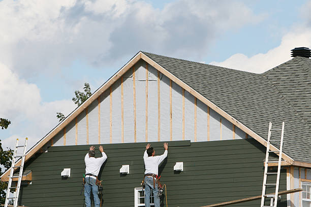 Professional Siding Replacement technician working in West End, NC
